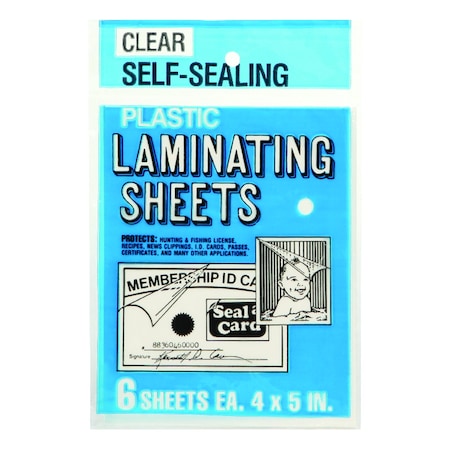 Seal-A-Card Seal-A-Card Books and Stationery Laminating Sheets Plastic 6 sheet 64521